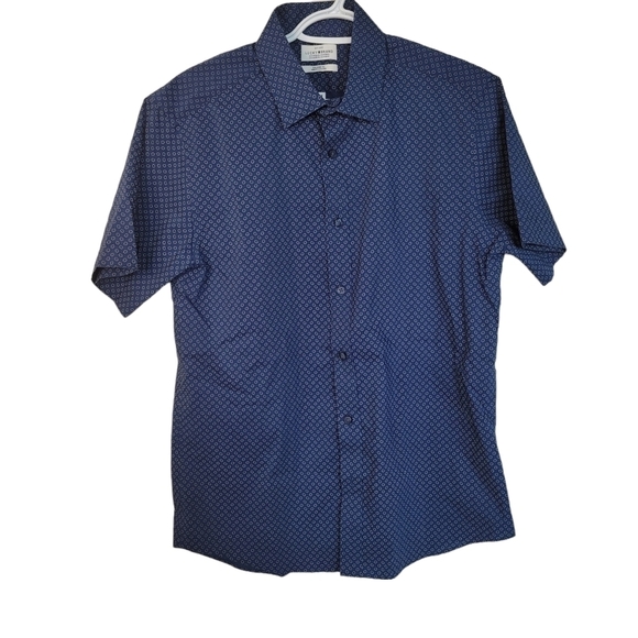 LUCKY Men's Short Sleeve Blue Shirt Sz M (15-15.5) - Picture 2 of 10
